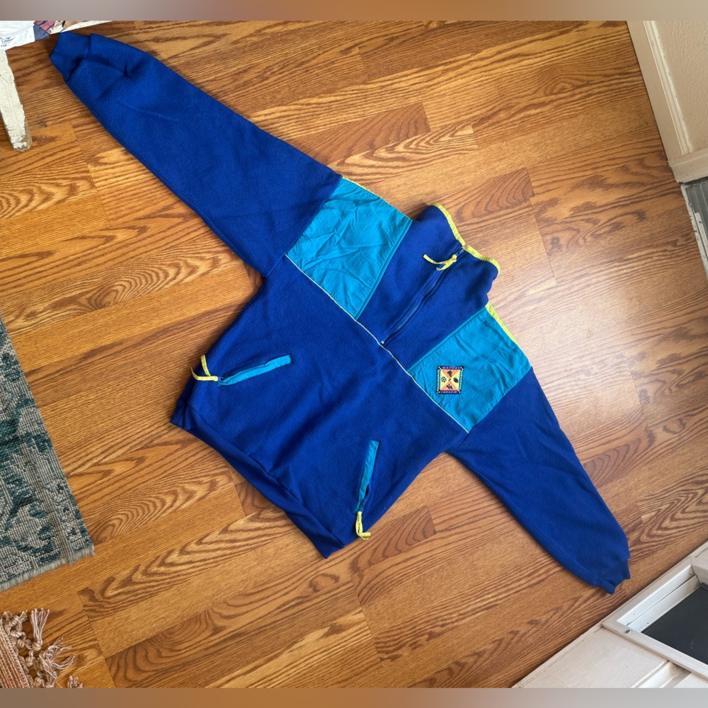 Vintage Blue and Teal Hoodie